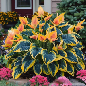 Хоста Флейм Данс купить по цене от 650р. в интернет-магазине «Посадика» с доставкой почтой в в Барнауле и по всей России – [изображение №1].